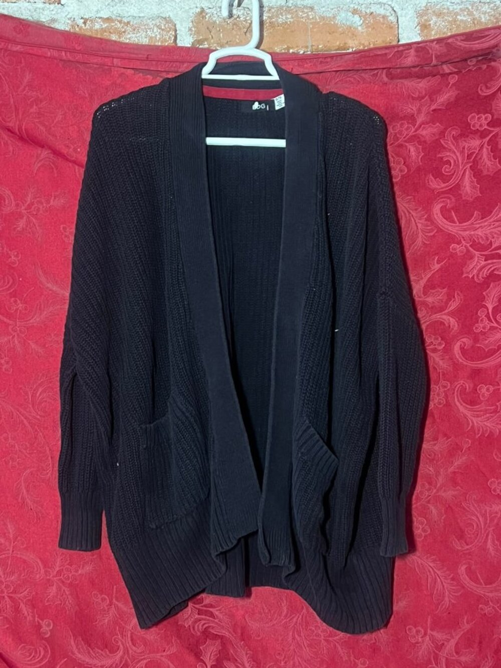 BDG Urban Outfitters Black Open Front Knit Cardigan Sweater XS/TP